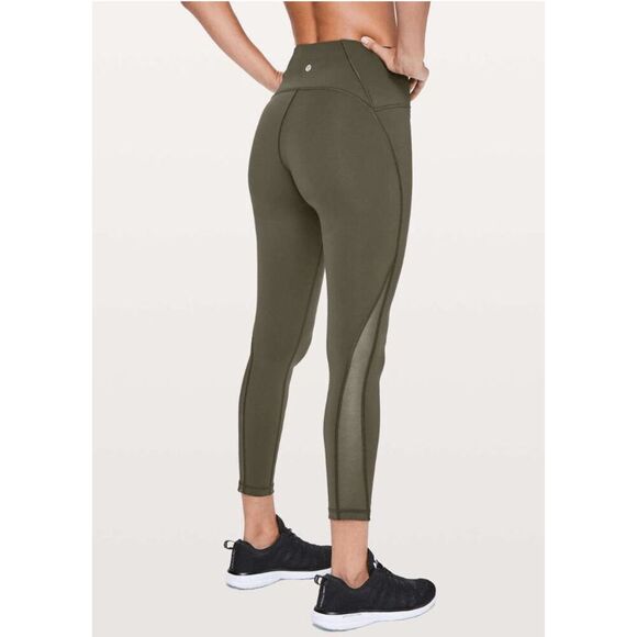 Lululemon Train Times 7/8 Pant *25" Dark Olive Size 14 - Picture 1 of 5